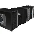 Various Modern Desktop Computer Tower Cases With Different Designs And Styles 3d model