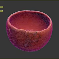 Vibrant Red Textured Ceramic Bowl For Daily Household Use And Decoration