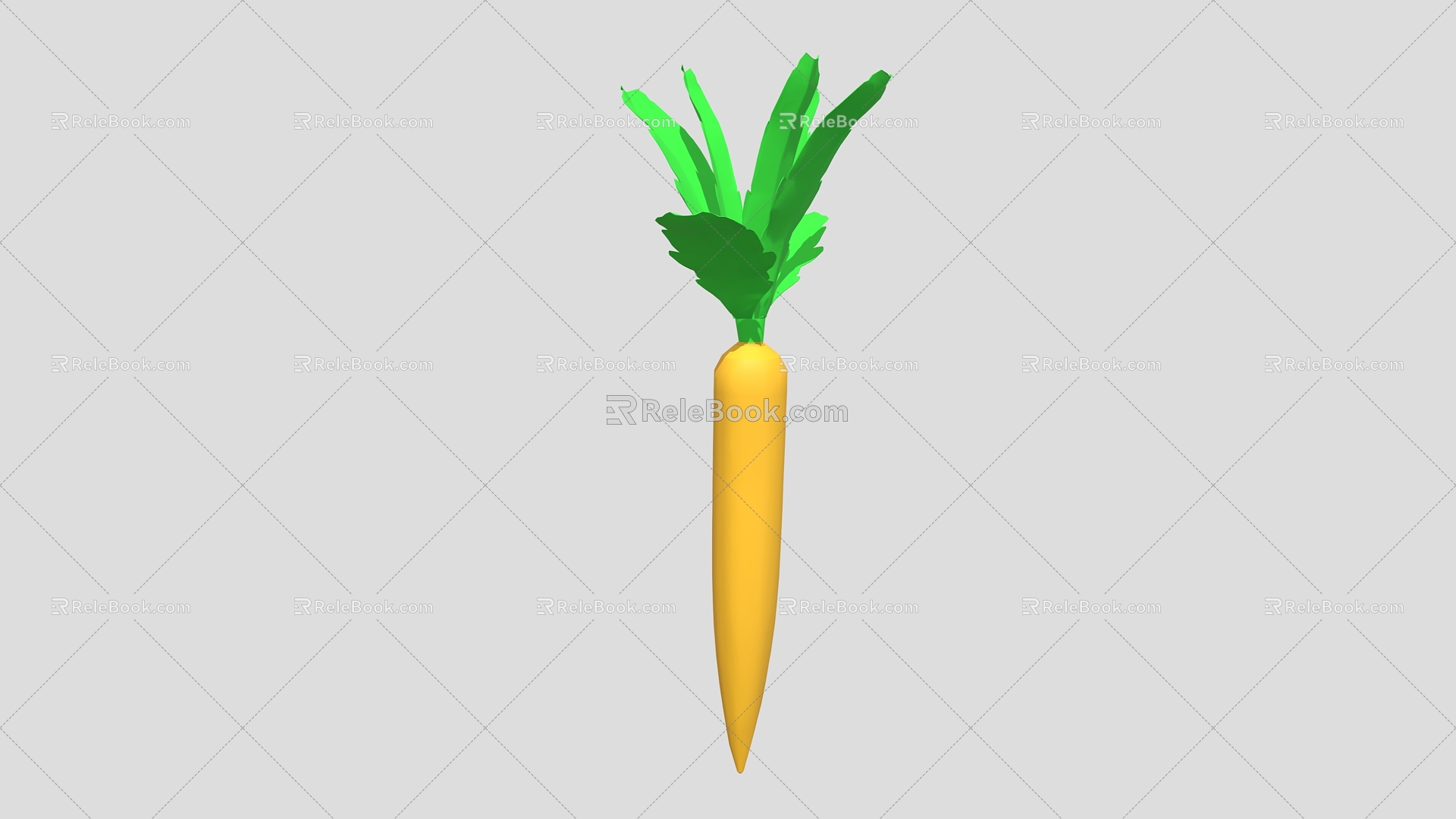 Low poly carrot carrot cartoon carrot cartoon vegetable 3d model