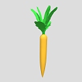 Low poly carrot carrot cartoon carrot cartoon vegetable 3d model