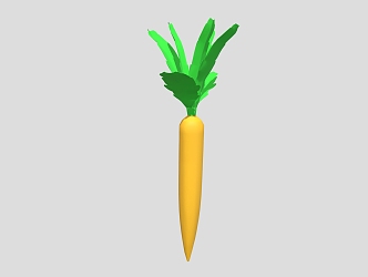 Low poly carrot cartoon carrot cartoon vegetable 3d model