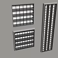 Modern Grille Lights With Metal Frame For Indoor Ceiling And Wall Installation