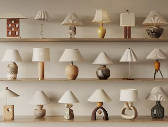 The ancient style table lamp 3d model