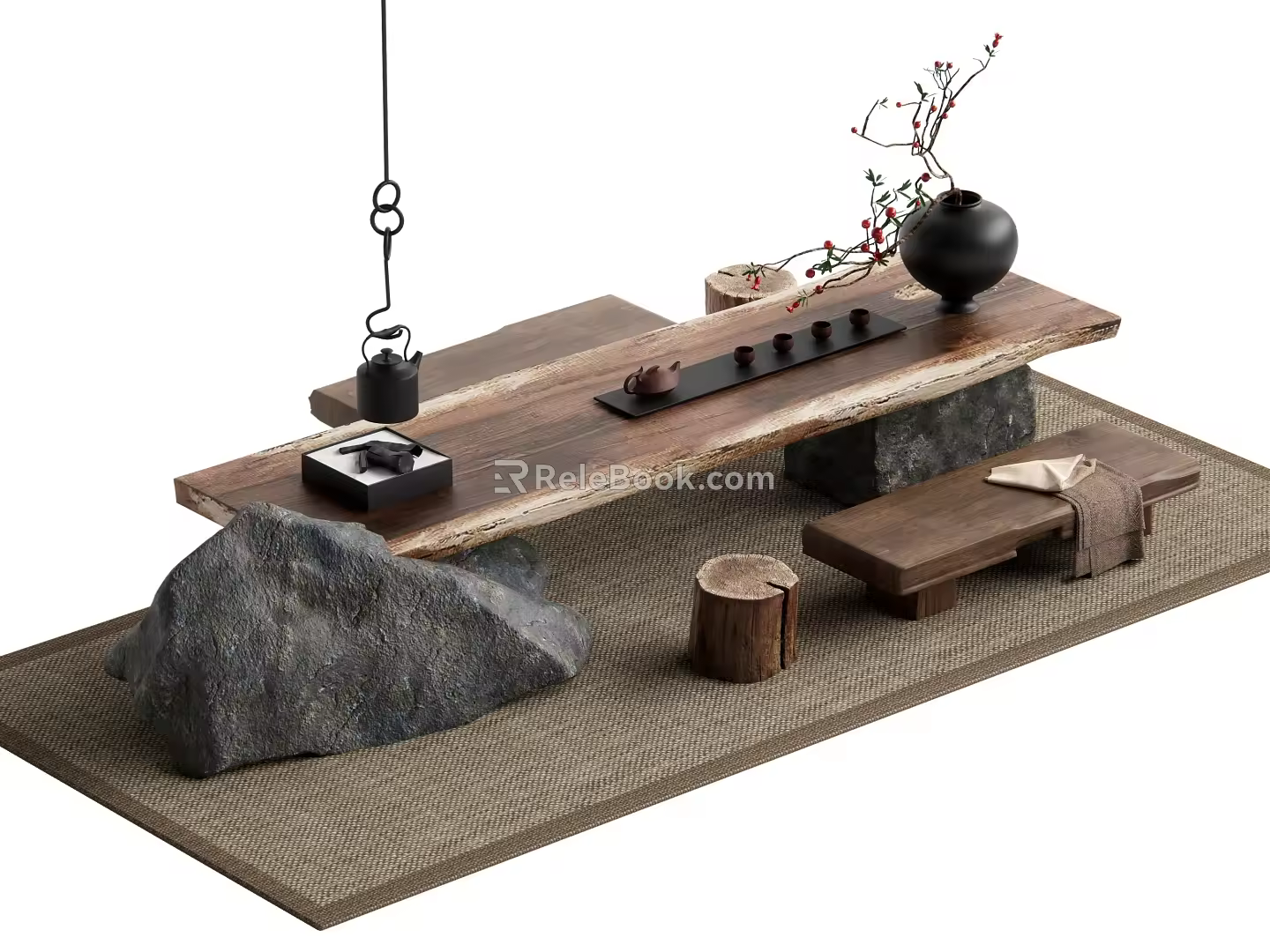 New Chinese Tea Table 3d model