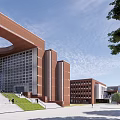 Red Brick School Architecture College Architecture University School Architecture 3d model