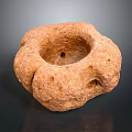 Handcrafted Stone and Wood Decorative Bowl with Natural Texture and Irregular Shape