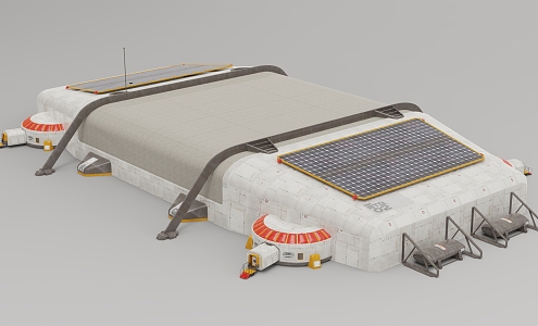 Industrial Equipment Moon Base Solar Energy 3d model