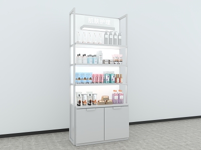 Cosmetic Display Rack Mask Foundation Facial Cleanser Shelf Beauty Shop Shelf Display Rack Wall Side Cabinet Lipstick Lip Glaze Display Rack Luminous Display Rack Mirror Display Rack Cosmetics 3d model