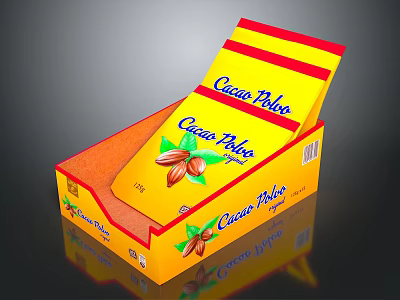 Cocoa Polo Chocolate Package With Cocoa Beans Almonds And 125 Grams Net Weight 3d model