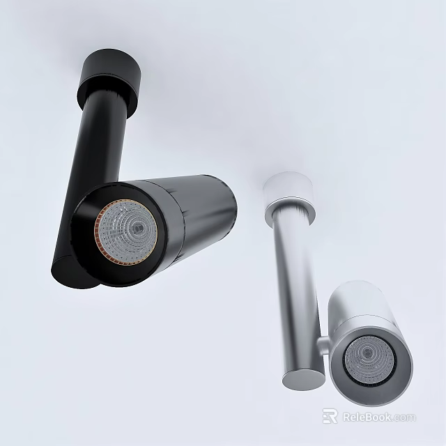 Modern Black and White Downlights and Spotlights for Ceiling Lighting Design 3d model