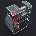 Heavy Duty Industrial Processing Equipment With Stainless Steel Frame Transparent Enclosure And Roller Mechanism