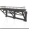 Heavy Duty Industrial Metal Platform With Steel Support Frame And Safety Railing