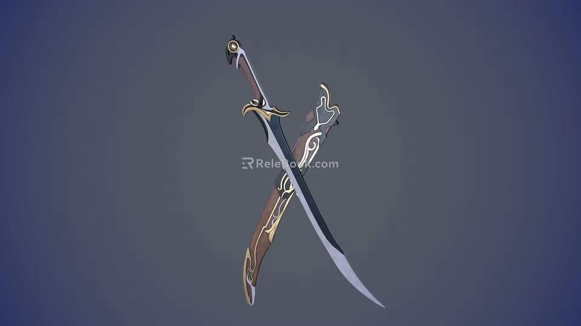 Game Knife Cartoon Knife Sheath Sword Sheath Game Sword Original God Weapon Forever Robbery Sword Forever Robbery Sword Forever Robbery Sword 3d model