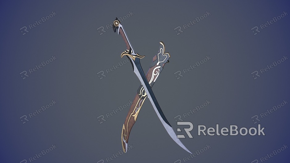 Game Knife Cartoon Knife Knife Sheath Sword Sheath Game Sword Sword Original God Weapon Forever Robbery Sword Forever Robbery Sword Forever Robbery Sword model