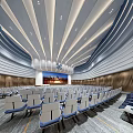 Modern Conference Hall Multi-function Hall 3d model