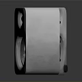 Modern Studio Monitor Speakers With Concrete Finish Control Panel And Dual Drivers