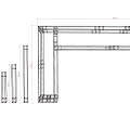 Commercial Equipment Frame Structure With Multiple Metal Bars And Assembly Components 3d model