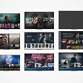 Smart Television Displaying Various Streaming Apps and Entertainment Content Interfaces 3d model