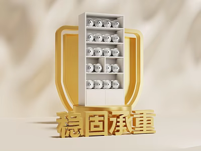 Sturdy Heavy Duty Bookcase With Strong Load Bearing Capacity And Stable Structure 3d model
