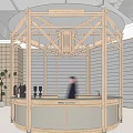 Bar Counter With Wooden Frame In Open Interior Windows White Shutters Coffee Machine
