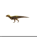 Realistic 3D T Rex Like Dinosaur Model With Yellow Black Markings Standing Pose