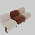 Modern Beige Fabric Sofa and Coffee Table Set with Wooden Legs Design
