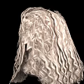 Realistic Human Head Model With Natural Blonde Curly Hair Texture