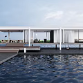 Modern Homestay Small Exterior 3d model