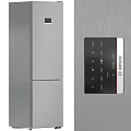 Modern Stainless Steel Kitchen Appliances Including Refrigerator Oven And Dishwasher