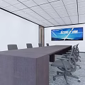 Modern Public Office Space Design With White Desks And Wooden Partitions