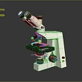 Binocular Microscope Scientific Lab Instrument With White Base Mechanical Stage And High Power Objective Lenses