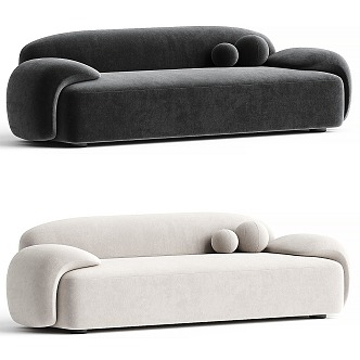 Modern Multiplayer Sofa AMA Curved Sofa Fabric Sofa 3d model