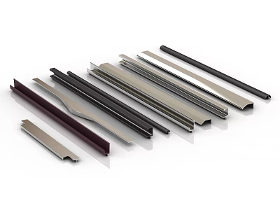 Various Metal Cabinet Handles With Different Styles And Colors For Furniture Use 3d model
