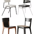 Modern Dining Chairs With Upholstered Seats Wooden Backs Metal Frames And Stylish Design For Home
