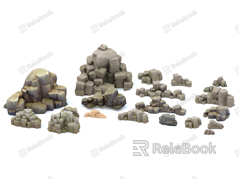 Rock stone rockery natural landscape model