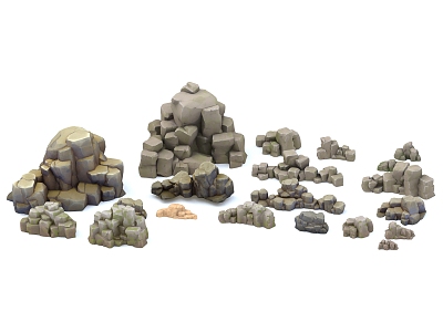 Rock stone rockery natural landscape 3d model