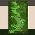 Vertical Green Plant Wall With Diverse Leafy Plants And Natural Decor