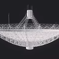 Large Industrial Radio Telescope Dish Antenna with Metal Framework Structure for Satellite Communication