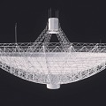 modern radar signal tower satellite radio telescope 3d model