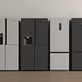 Sleek White And Gray Refrigerators With Modern Design And Water Dispenser For Home
