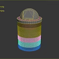Modern Household Trash Can With Lid And Mesh Design For Daily Use