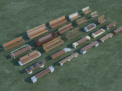 Modern Outdoor Chair Park Chair 3d model Modern Outdoor Chair Park Chair 3d model