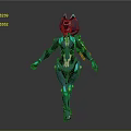 Game Movie Character In Futuristic Teal Blue Mechanical Armor With Glowing Accents And Sci Fi Design