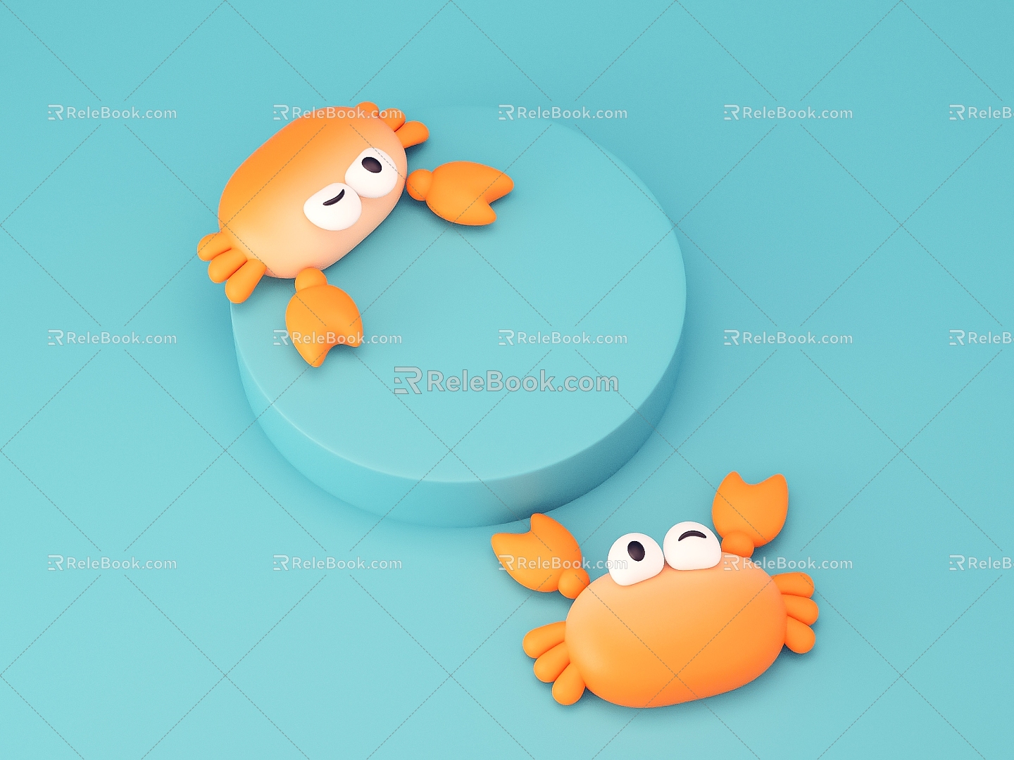 Cartoon crab seafood model