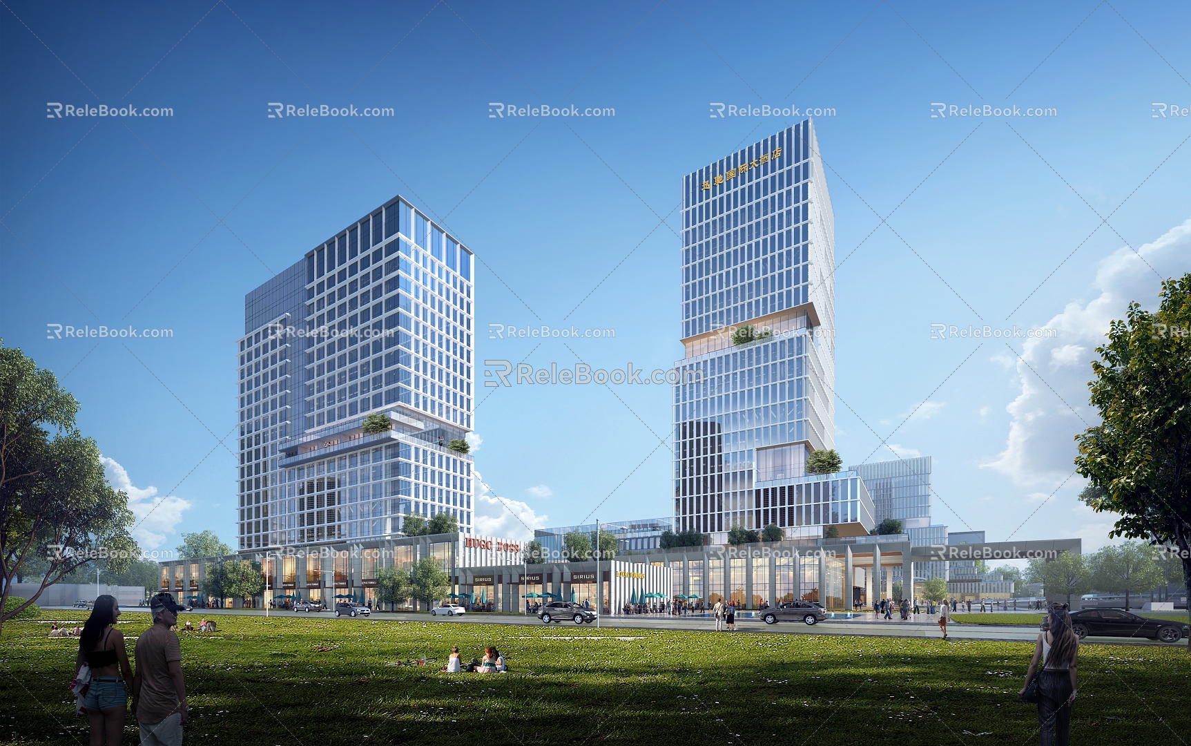 High-rise Office Building Modern Hotel Office Commercial Complex High-rise Apartment Dormitory Science and Technology Office Industrial Park Modern Commercial Complex Daping Floor Residential Office Hotel 3d model