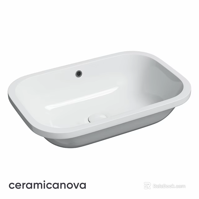 White Oval Shaped Ceramic Washbasin for Bathroom Countertop With Smooth Surface Design 3d model 
