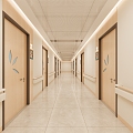 Modern Hospital Corridor Corridor 3d model