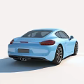 Blue Sports Car With Sleek Modern Design And Aerodynamic Body Shape