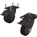 Commercial Equipment Heavy Duty Casters With Swivel Wheels Brake And Mounting Plate