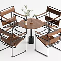 Modern leisure tables and chairs 3d model